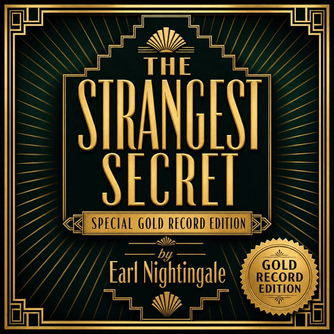 The Strangest Secret - Special Gold Record Edition by Earl Nightingale (Art Deco cover)